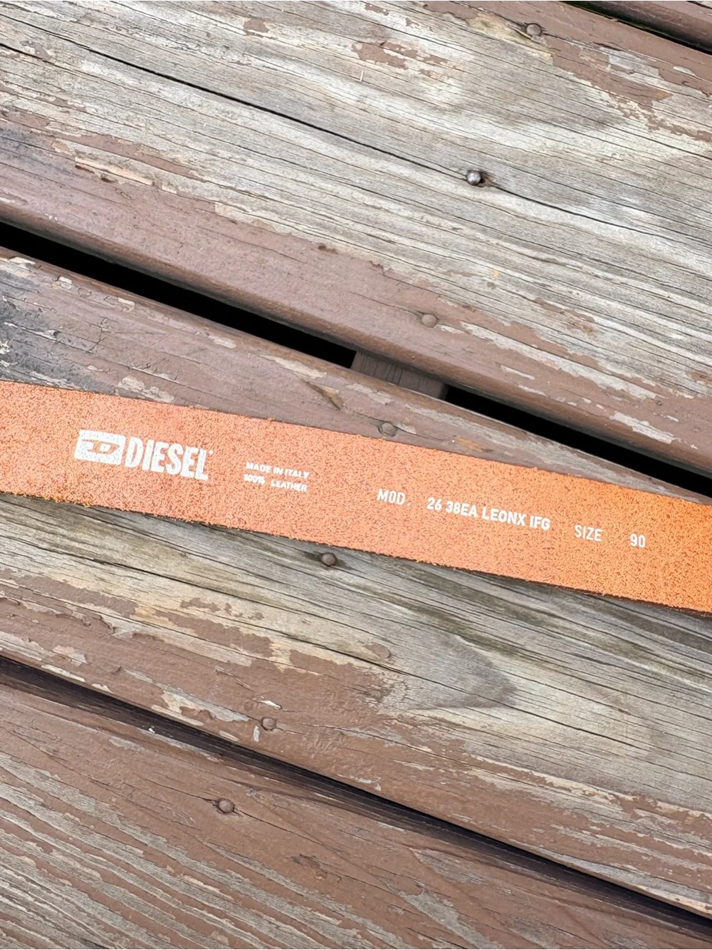 NEW Diesel Brown Leather Belt – Size 90 (US 35”)
